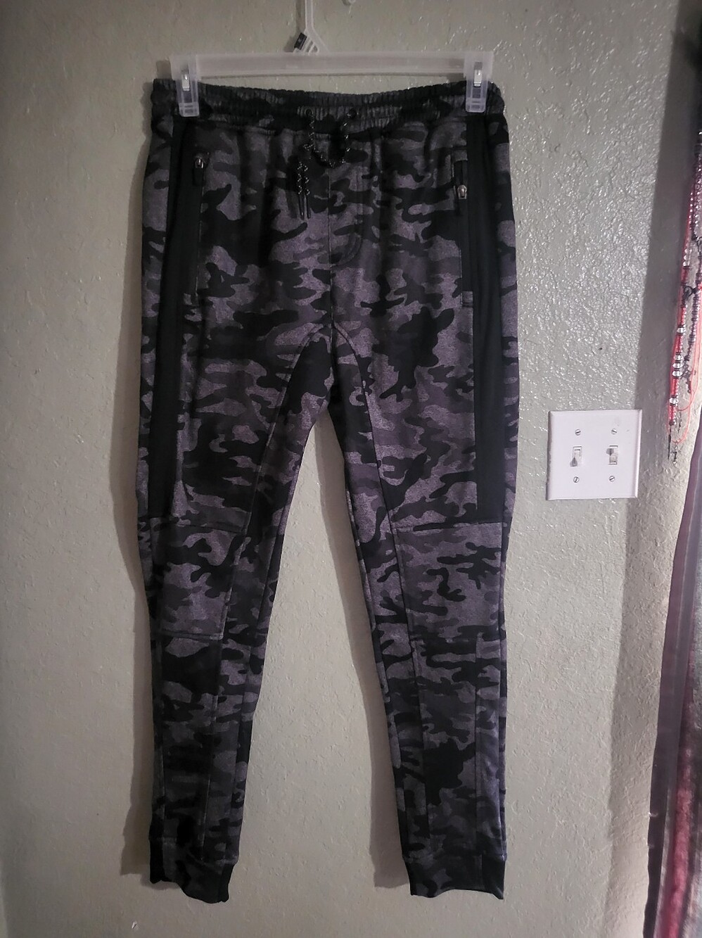 burnside Black and Gray Camo Joggers